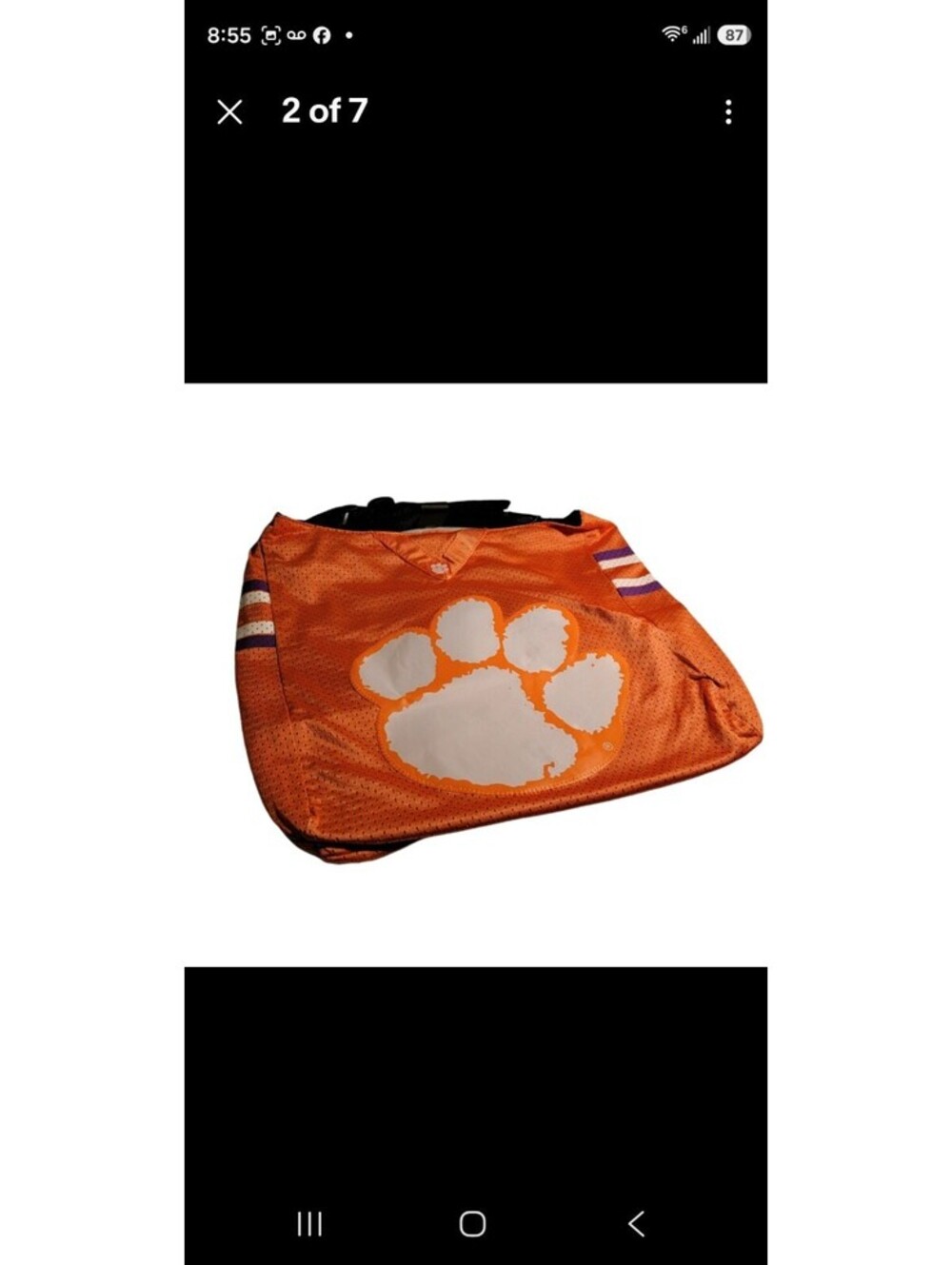 Clemson Tigers Messenger Tote Shoulder Messenger Tote Bag Jersey Fabric NCAA New